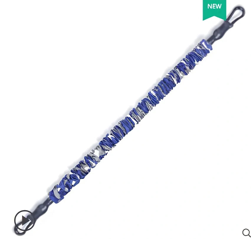 Elastic pull rope in flame camouflage, 26cm length with 6KG resistance for men's fitness training