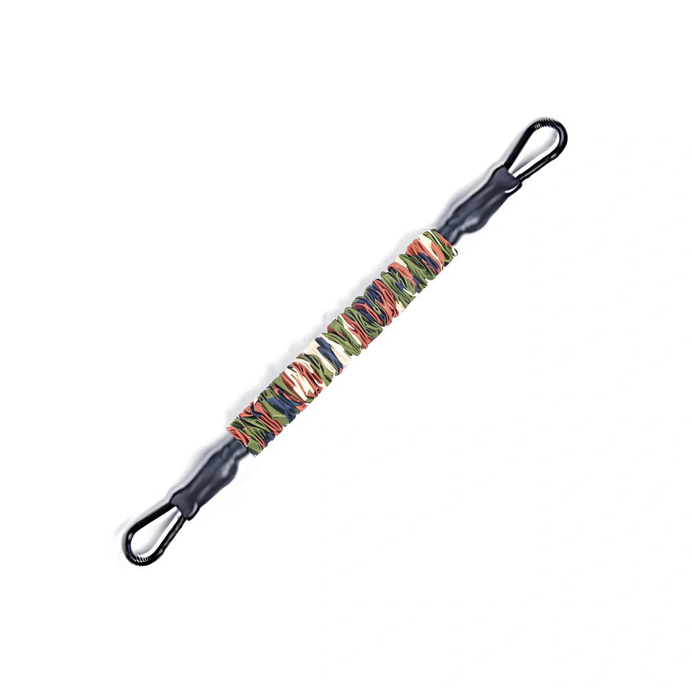 Elastic pull rope in flame camouflage, 26cm length with 6KG resistance for men's fitness training