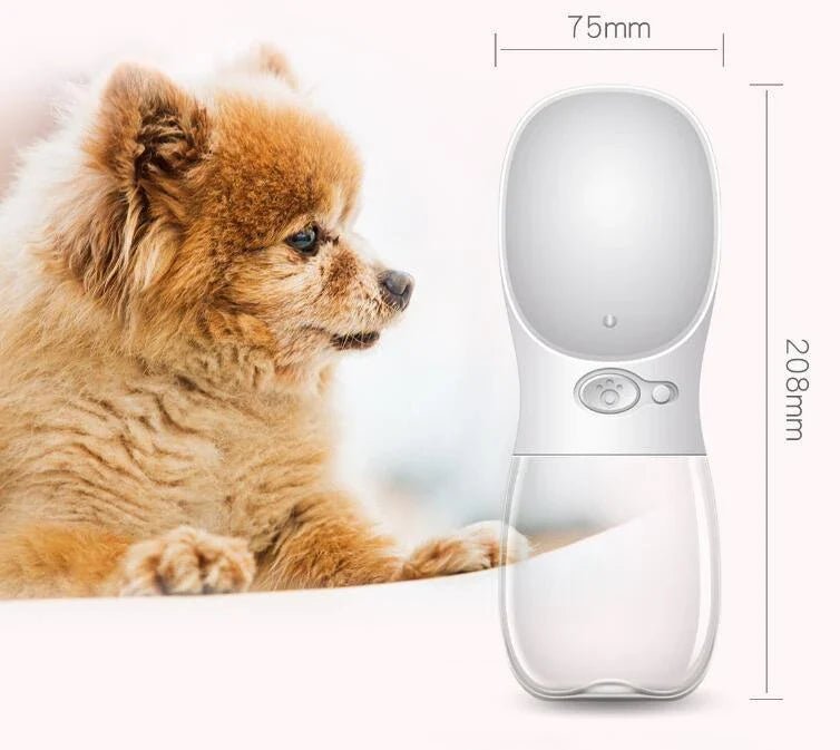 Durable, leak-proof pet water bottle with one-touch button for easy, mess-free hydration on the go
