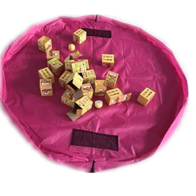 Durable and waterproof toy storage bags in various colors, perfect for travel, picnics, and everyday use.
