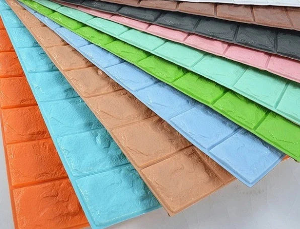 Decorative 3D wall tiles in various colors for a modern bedroom makeover