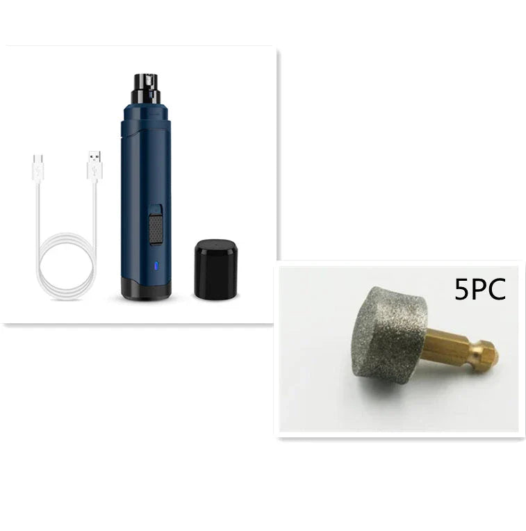 Powerful electric pet nail grinder with low-vibration motor for gentle, stress-free nail trimming