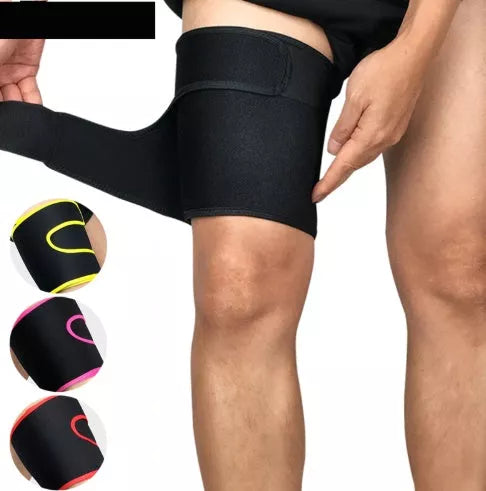 Kewlioo Neoprene Sauna Thigh Trimmer in black, yellow, red, and blue with adjustable side codes