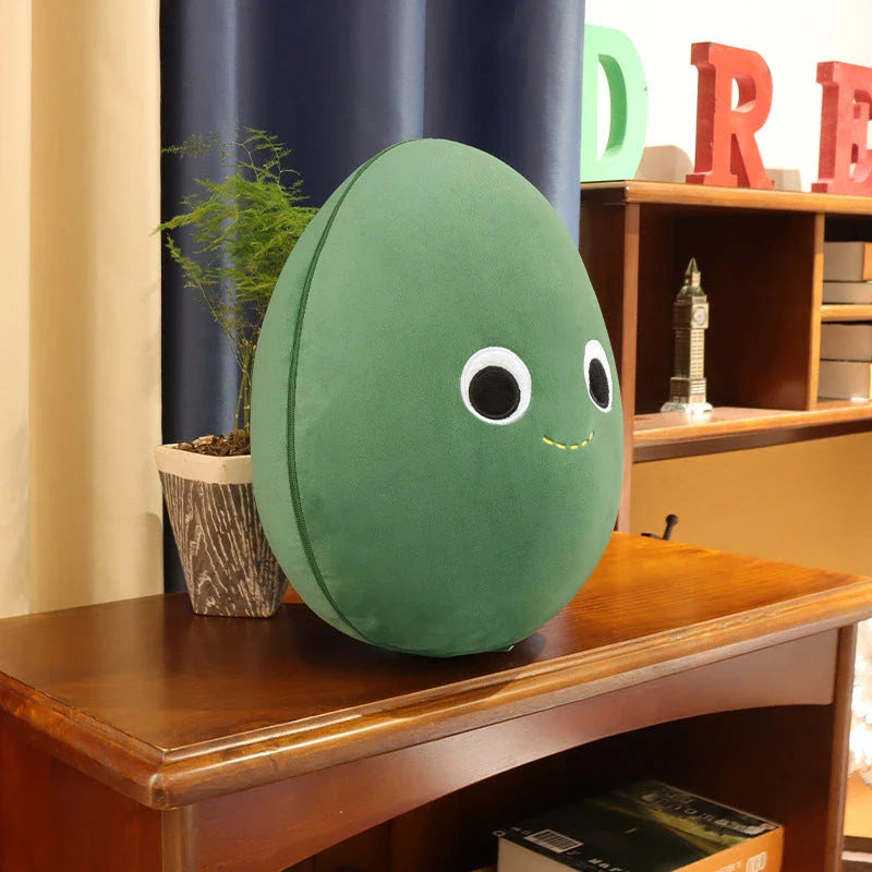 Soft and huggable avocado plush toy with premium cotton filling and a whimsical design, perfect for home decor and gift-giving