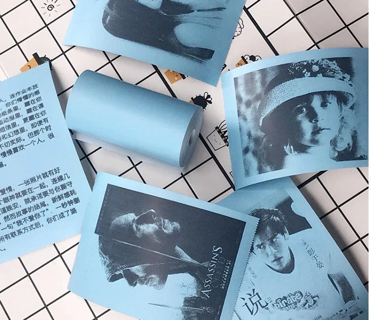 Compact Bluetooth thermal printer for instant photo printing, with wireless connectivity and customizable templates