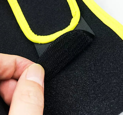 Kewlioo Neoprene Sauna Thigh Trimmer in black, yellow, red, and blue with adjustable side codes