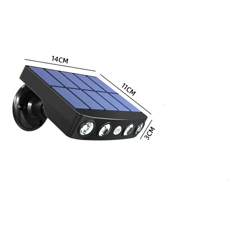 Black and white outdoor security wall lamp with induction sensor for garden and villa lighting