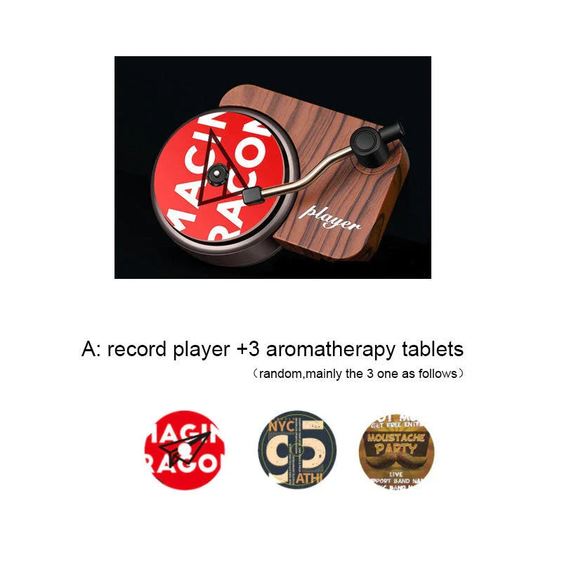 Classic Aroma-Diffusing Record Player Decoration - A unique and elegant home decor piece that diffuses soothing fragrances throughout your living space.