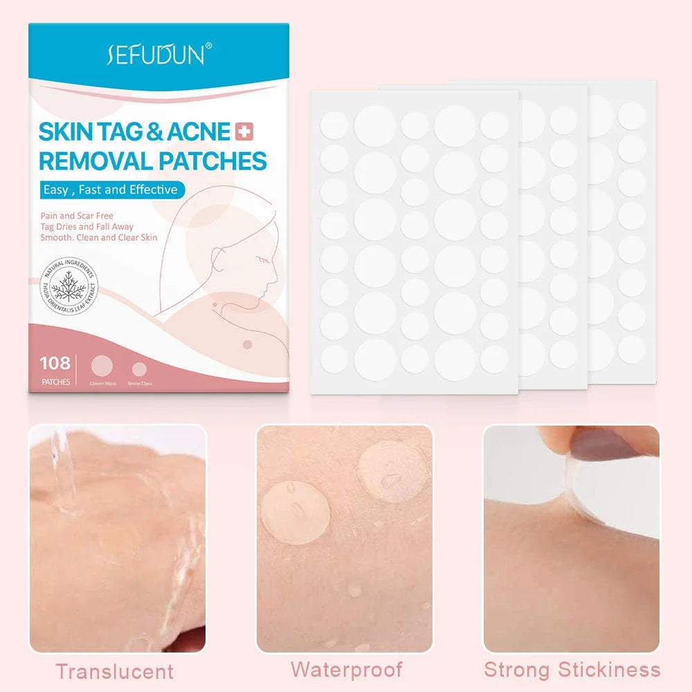 Skin Tag Remover Patches - Effectively remove skin tags without pain or scarring for flawless, radiant skin