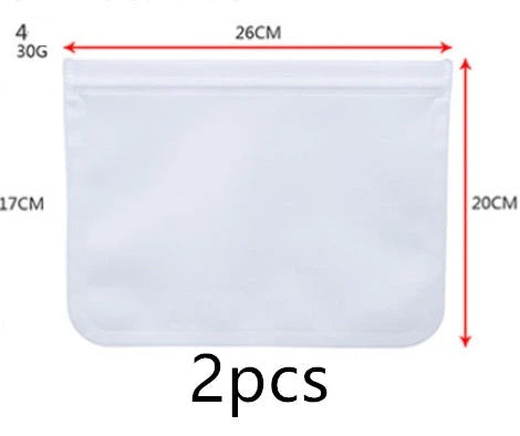 Premium PEVA fresh food storage bags in various sizes, designed with FDA-approved silica gel lining for optimal food freshness and safety.