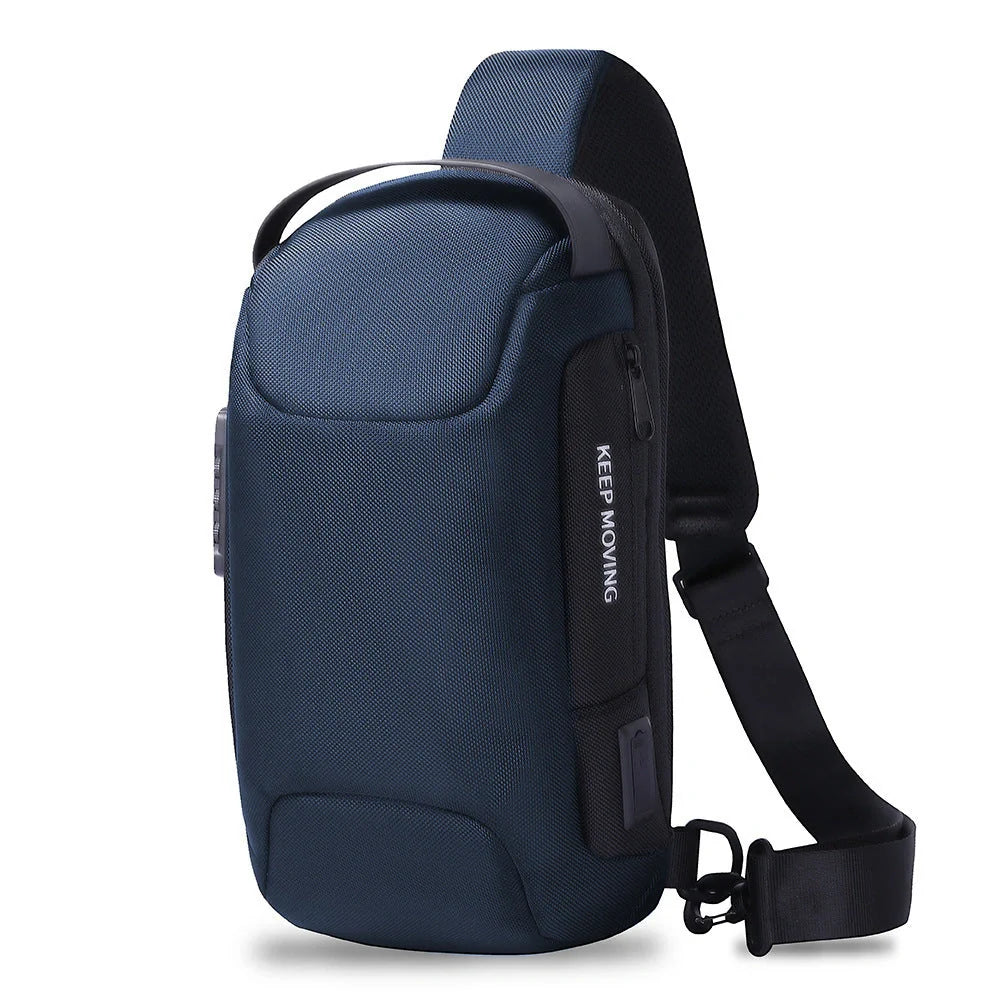 Stylish men's crossbody bag with multiple pockets for daily essentials