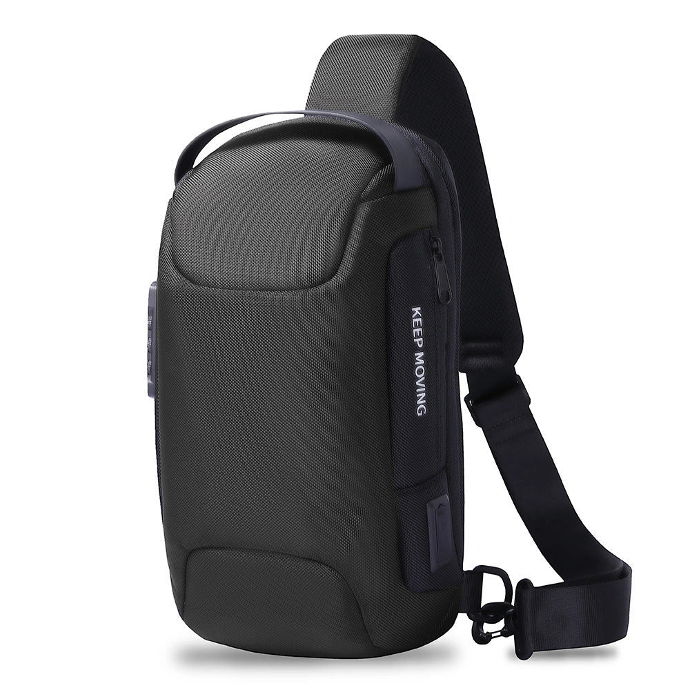 Stylish men's crossbody bag with multiple pockets for daily essentials