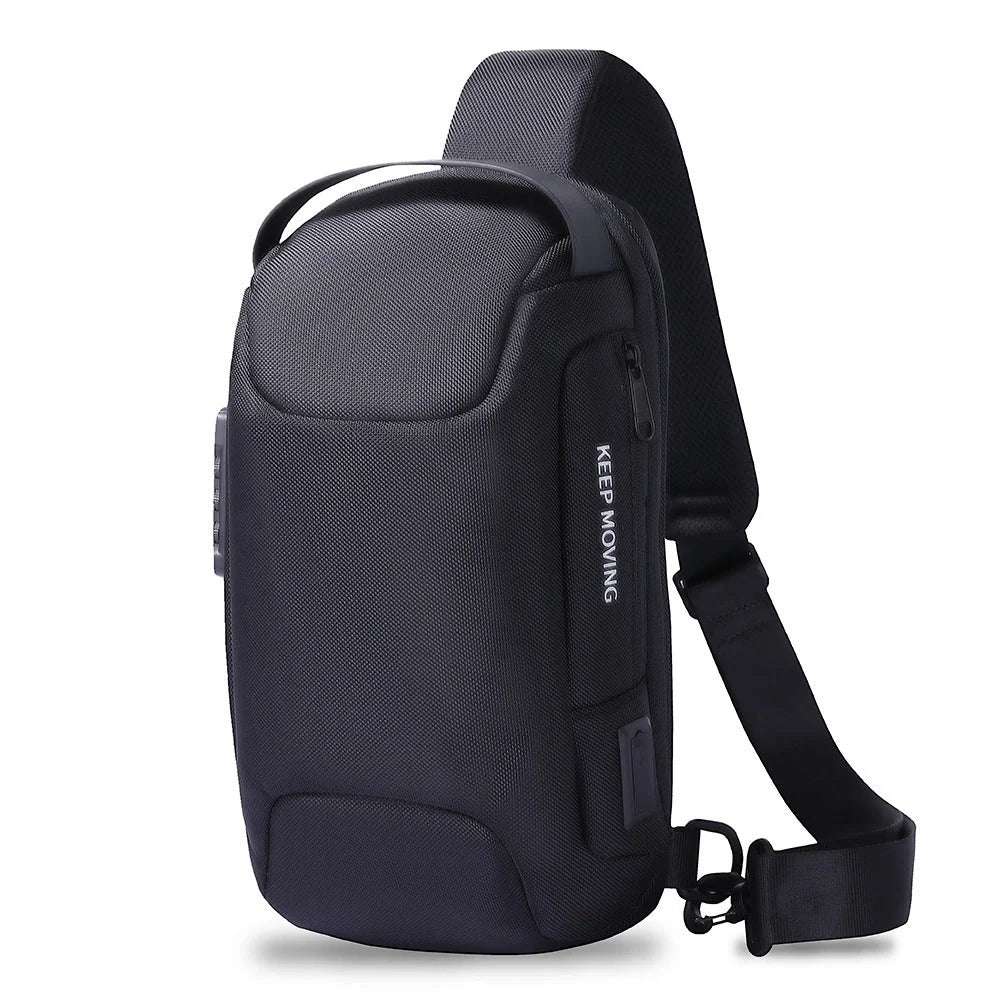 Stylish men's crossbody bag with multiple pockets for daily essentials