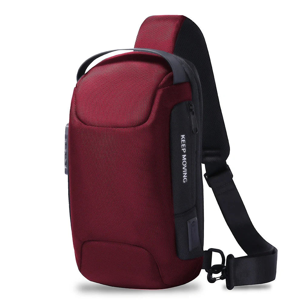 Stylish men's crossbody bag with multiple pockets for daily essentials