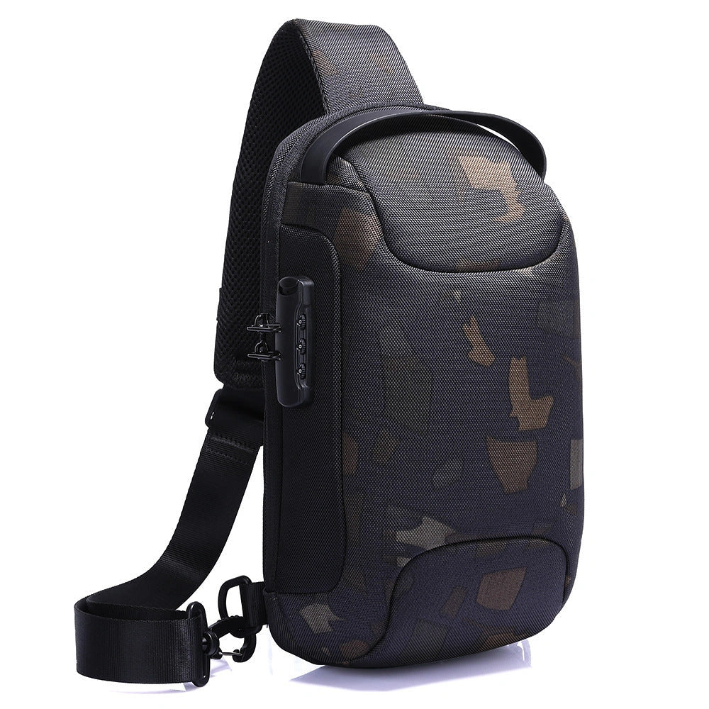 Stylish men's crossbody bag with multiple pockets for daily essentials