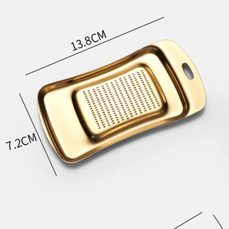 Premium Stainless Steel Grate and Shave Tool for Effortlessly Grating, Shredding, and Slicing Garlic, Ginger, Cheese, Fruits, and Vegetables
