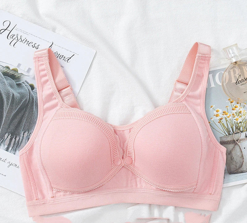 Comfortable nursing bras for breastfeeding mothers, featuring soft cotton-silk blend fabric, wire-free design, and discreet nursing access panels.