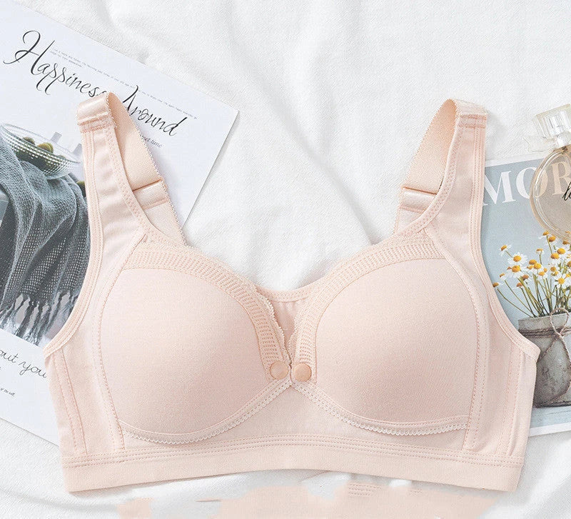 Comfortable nursing bras for breastfeeding mothers, featuring soft cotton-silk blend fabric, wire-free design, and discreet nursing access panels.