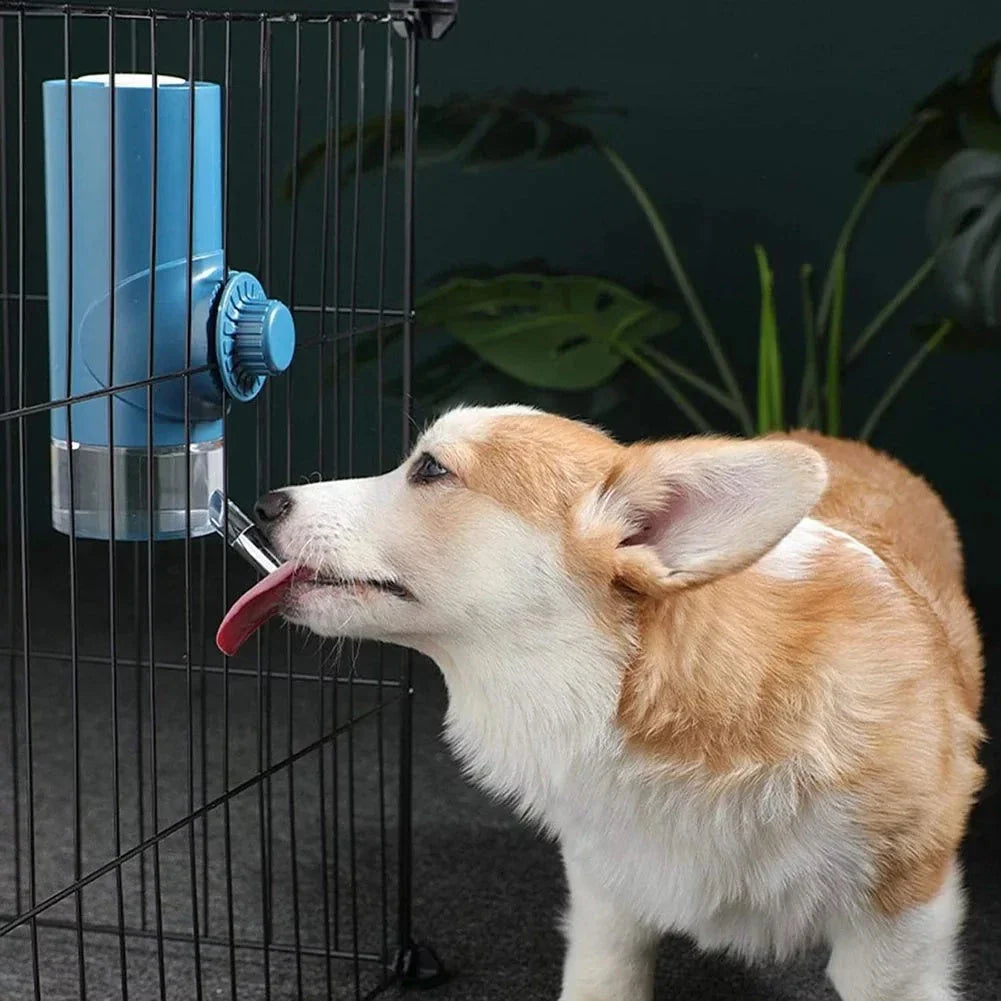 Premium hanging pet water dispenser with adjustable height and 360-degree rotatable top to provide a customized hydration solution for your furry friends