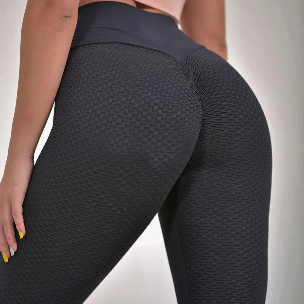 Premium high-waist seamless plaid leggings for women's yoga, fitness, and athleisure wear