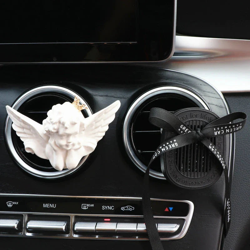 Premium Aroma Car Diffuser - Sleek, Minimalist Design with Plaster Construction for Long-Lasting In-Car Fragrance