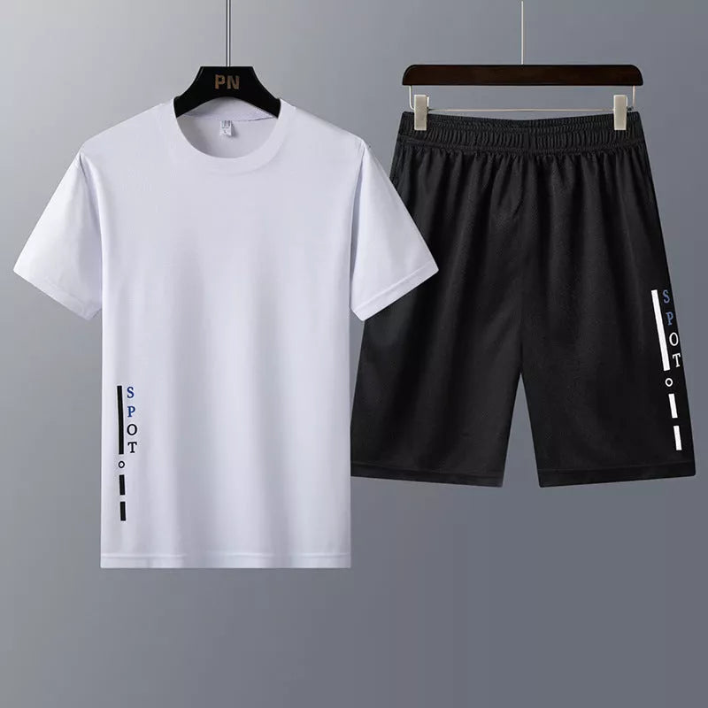Youth Trend Two-Piece Sportswear Set in Korean Style for Summer