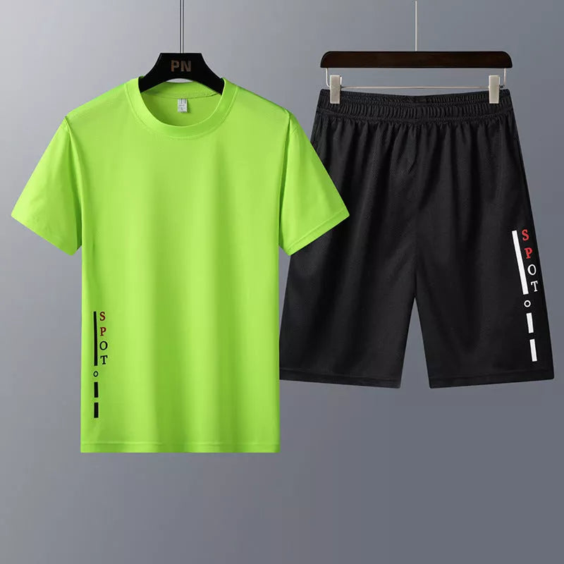 Youth Trend Two-Piece Sportswear Set in Korean Style for Summer