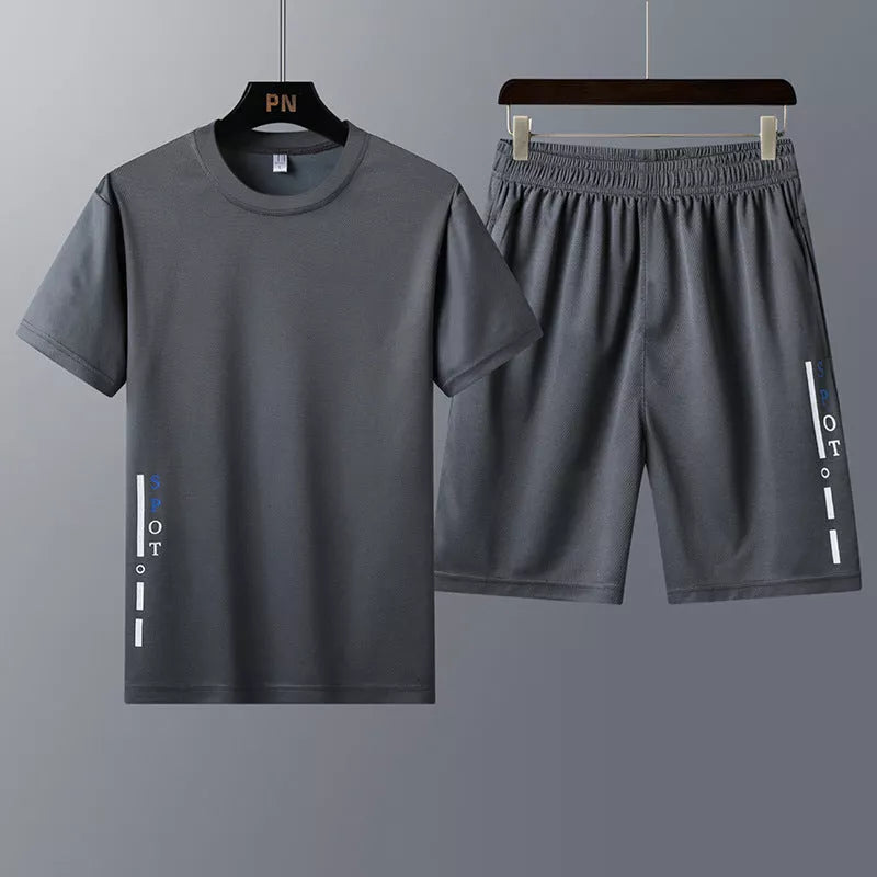 Youth Trend Two-Piece Sportswear Set in Korean Style for Summer
