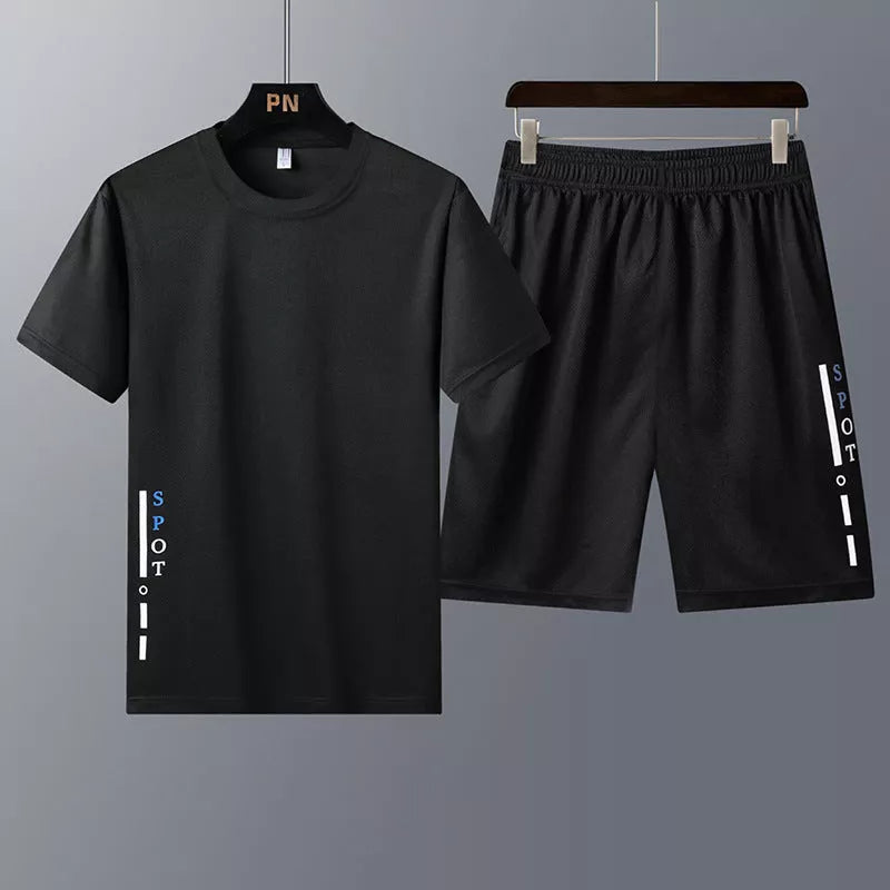 Youth Trend Two-Piece Sportswear Set in Korean Style for Summer