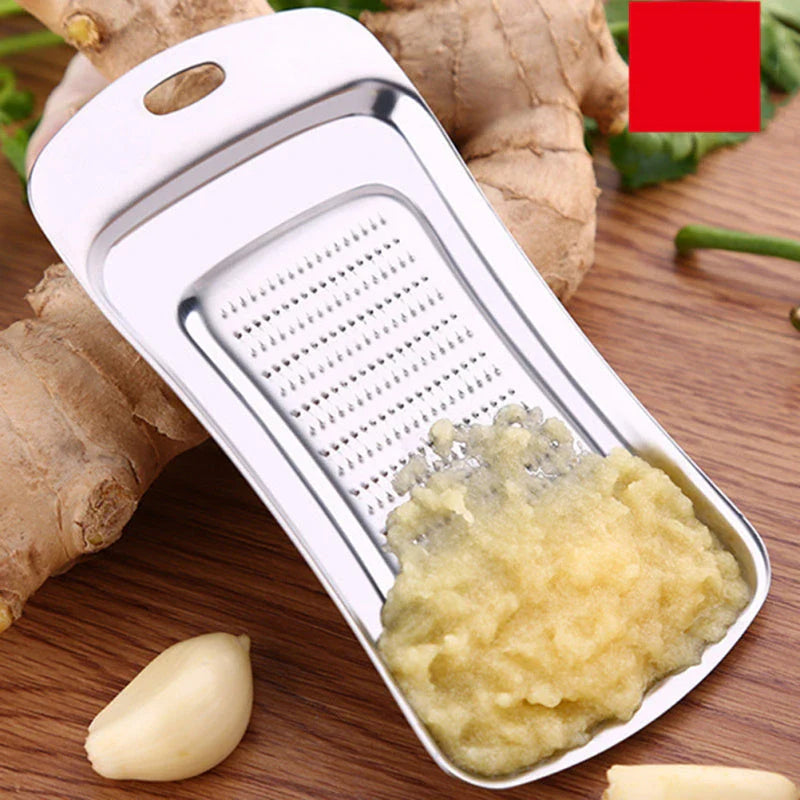 Premium Stainless Steel Grate and Shave Tool for Effortlessly Grating, Shredding, and Slicing Garlic, Ginger, Cheese, Fruits, and Vegetables