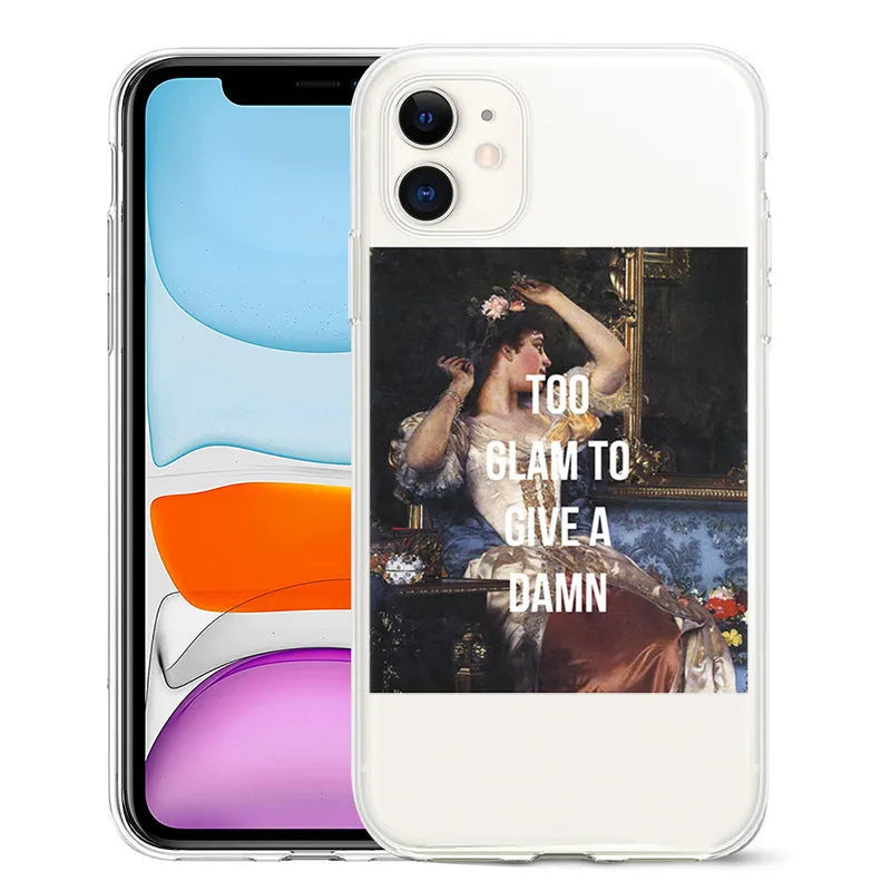 Van Gogh starry night art design on a black TPU iPhone back cover case.
