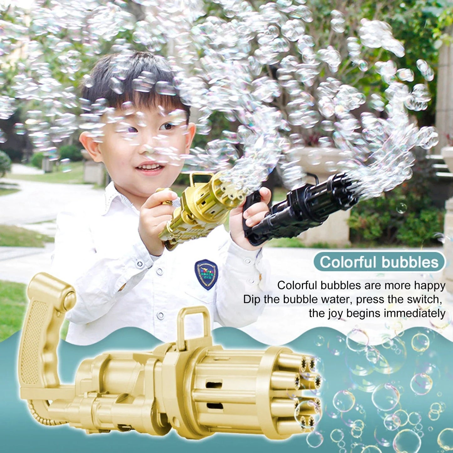 Bubble Blower Gun for Kids - Hands-On Bubble Fun with Realistic Design and Vibrant Colors