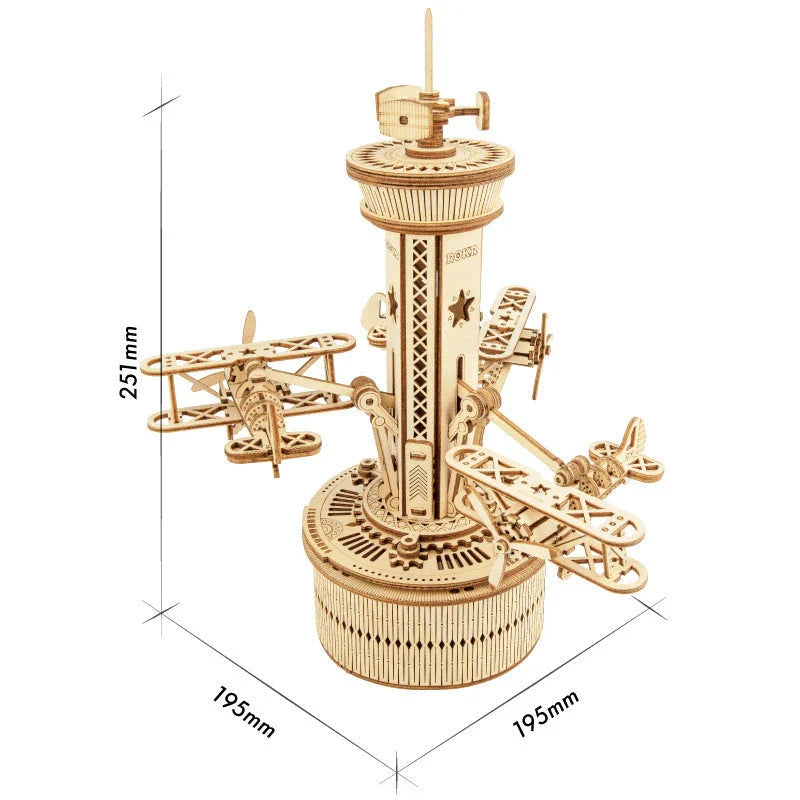 Enchanting 3D wooden music box kits with rotatable designs and calming melodies, perfect for DIY projects and home decor