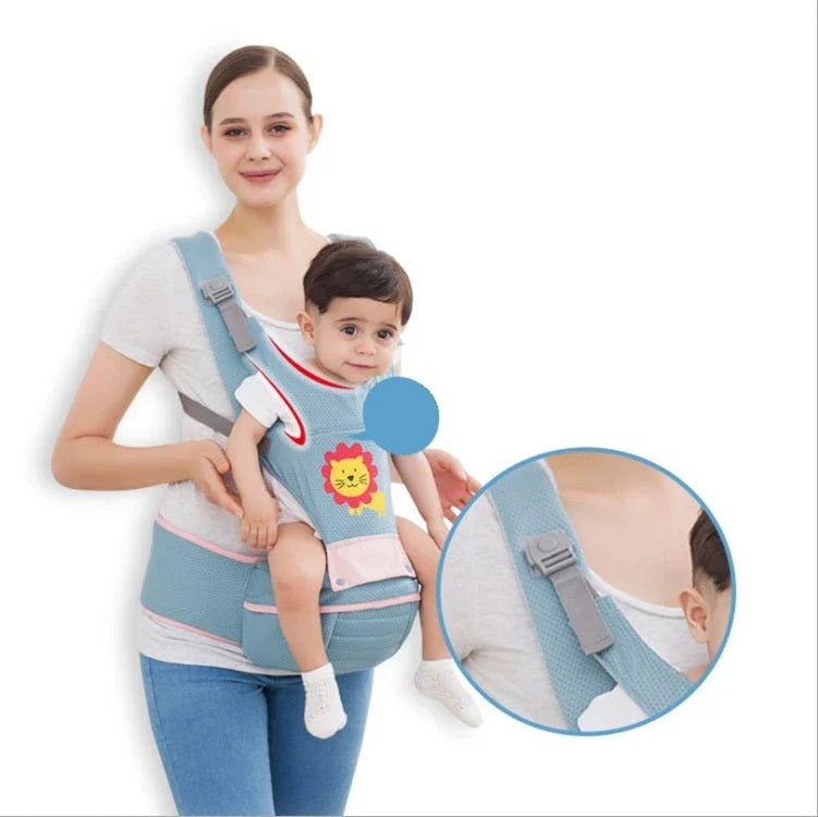 Ergonomic baby carrier with multiple carrying positions for newborns to 4-year-olds