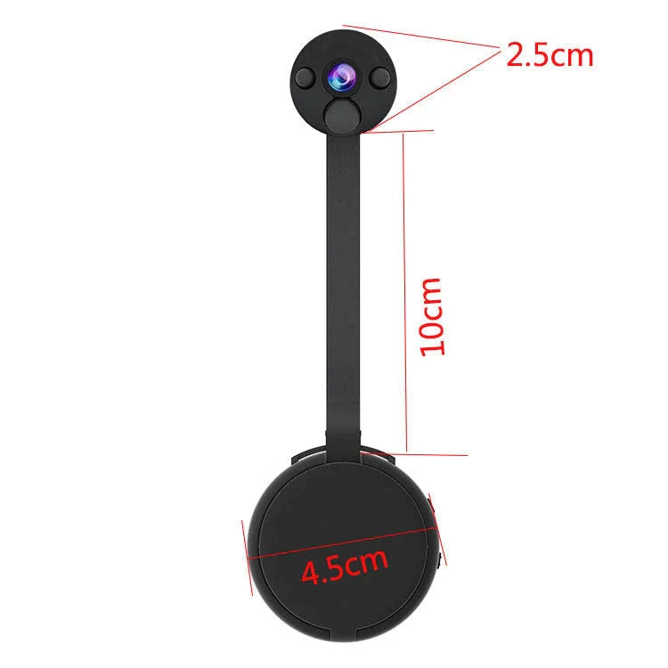 Compact and discreet home surveillance camera with motion detection and night vision capabilities