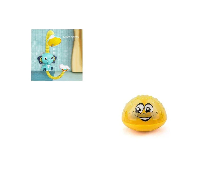 Cheerful elephant-shaped bath spray toy with adjustable 360-degree water spray for kids' fun and sensory development during bath time