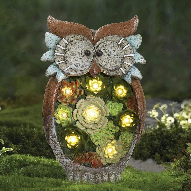 Elegant Solar Owl Outdoor Lighting for Backyard Ambiance