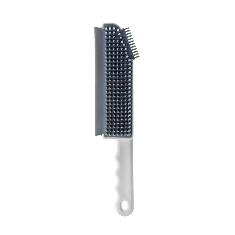 Multipurpose cleaning brush set with removable heads, soft bristles, and scraper for thorough cleaning of kitchen, bathroom, and household surfaces