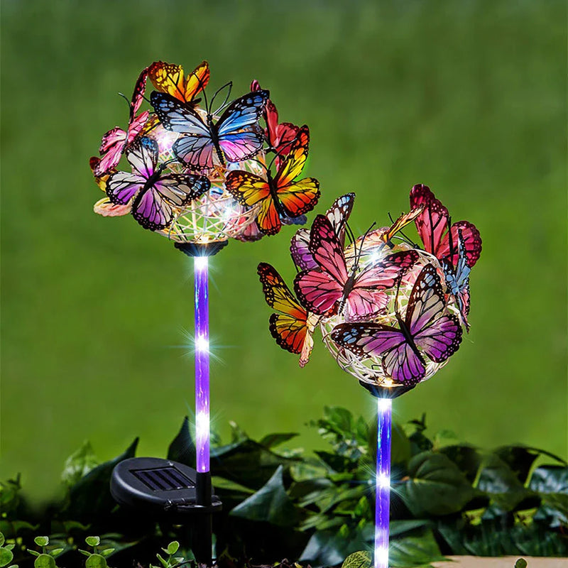 Elegant Solar-Powered Butterfly Garden Lights