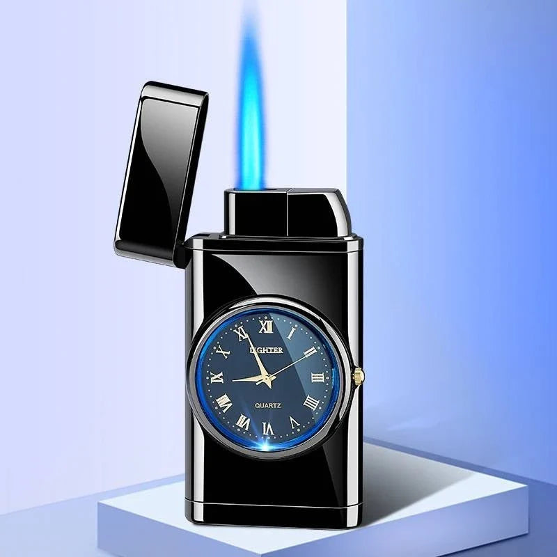 Multipurpose Butane Lighter and Wrist Watch Combo with Adjustable Flame, Durable Construction, and Stylish Design