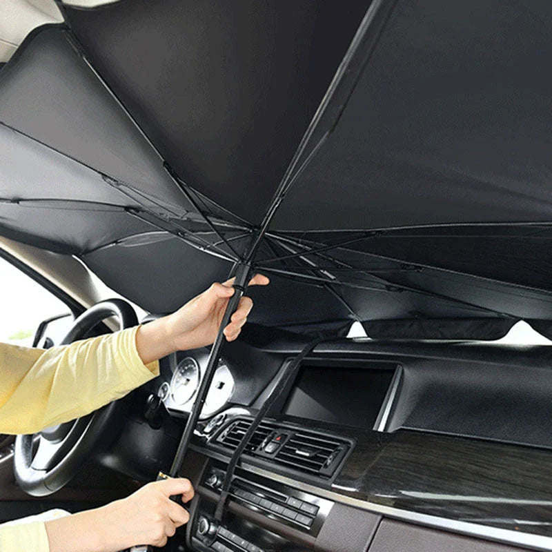 Versatile car sun shade with foldable design and powerful UV protection for windshield