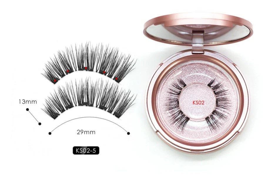 Magnetic Lash and Eyeliner Set with Premium Faux Mink Lashes, Magnetic Eyeliner, and Applicator Tools