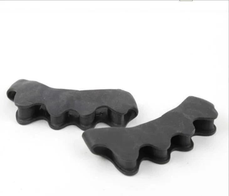 Premium silicone toe separators designed to relieve bunion and overlapping toe pain, offering comfort and support for foot health.