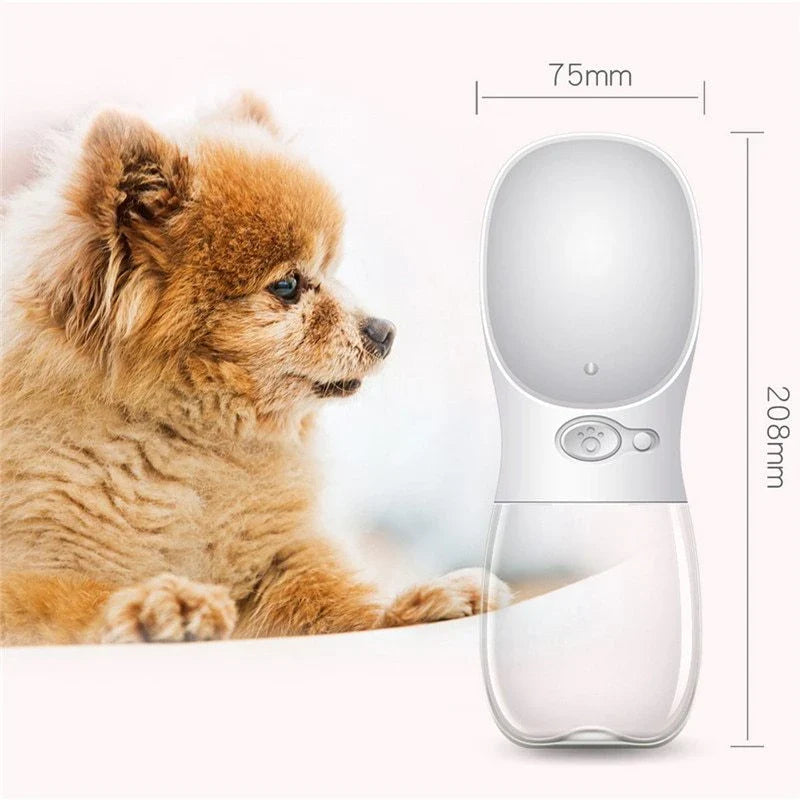 Durable, leak-proof pet water bottle with one-touch button for easy, mess-free hydration on the go