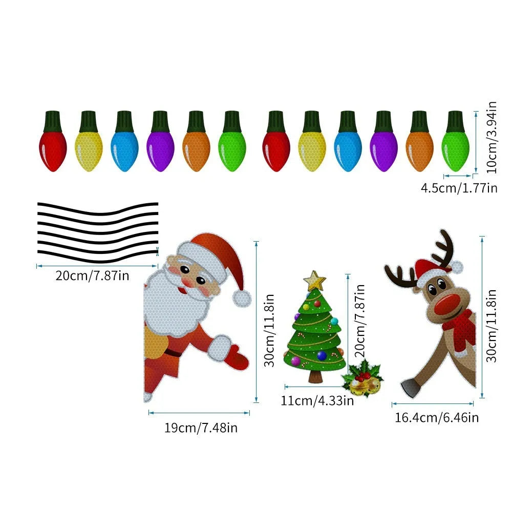 Reflective orange Christmas elk magnetic car decoration sticker with RFM025 design