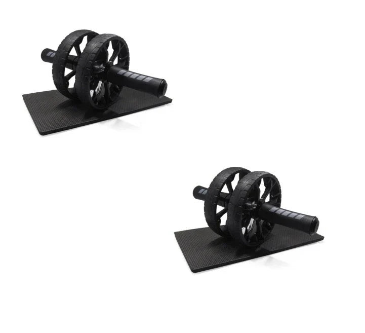 Premium abdominal roller with supportive mat, designed for core strengthening and toning exercises