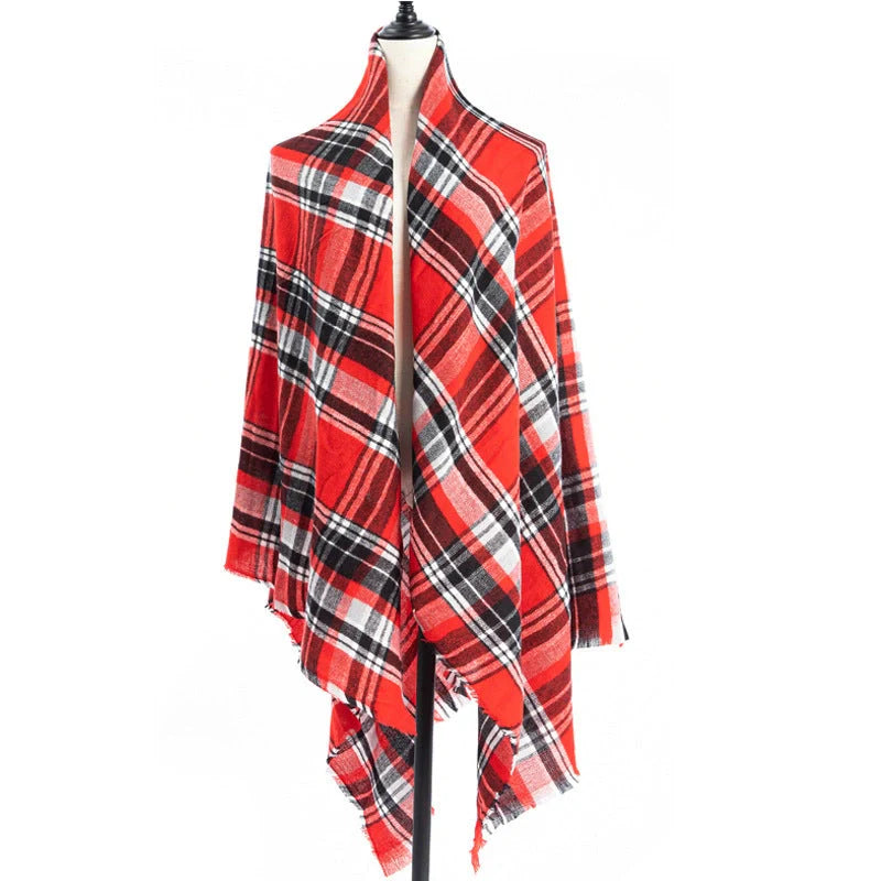 Luxury plus-sized double-sided cashmere-like scarf shawl in various colours