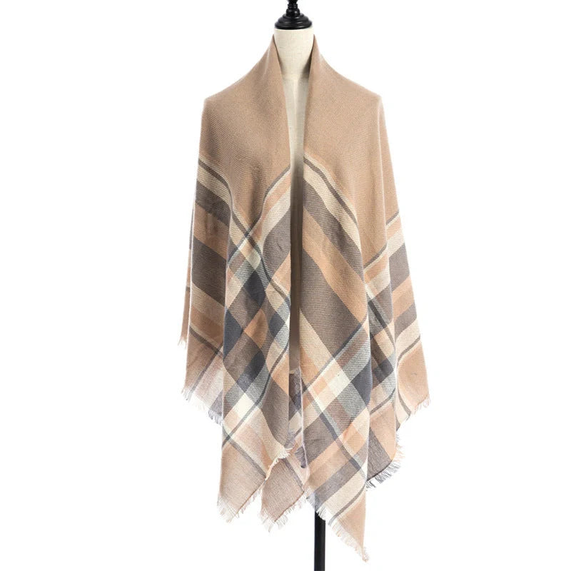 Luxury plus-sized double-sided cashmere-like scarf shawl in various colours