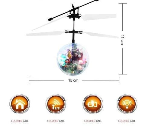 A mesmerizing LED-powered levitating ball that uses infrared technology to effortlessly float and dance, creating a captivating visual display.