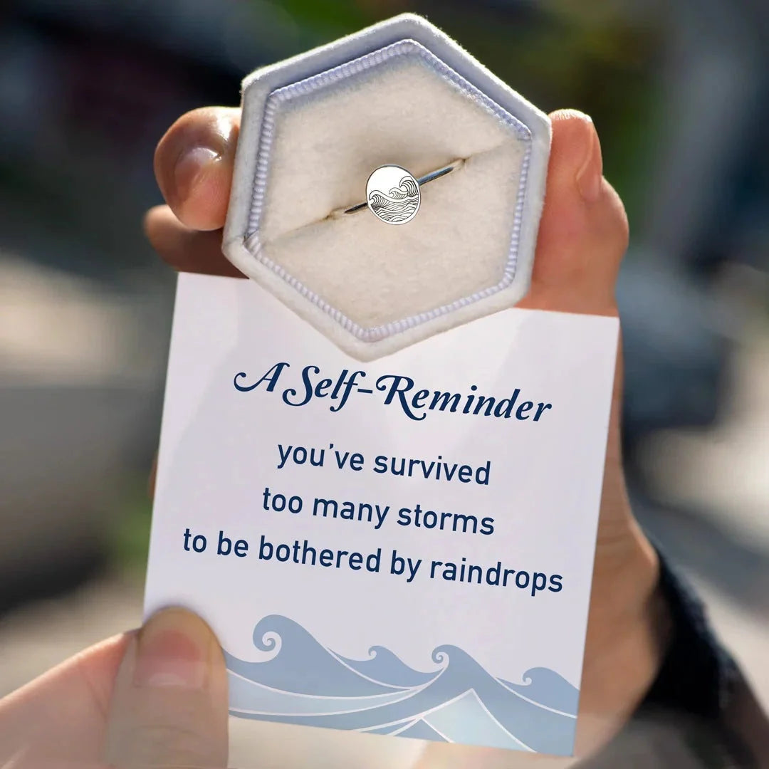 Sterling silver ring with elegant wave-inspired design, inspired by the natural beauty of the British coastline